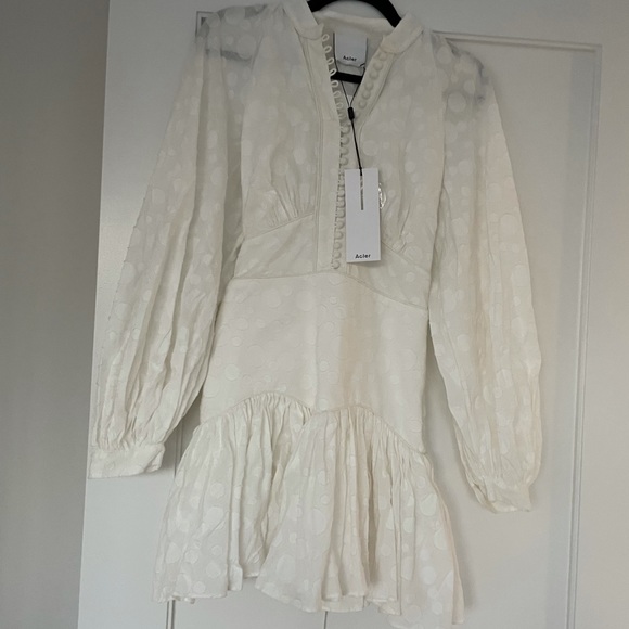 ❌SOLD❌Acler Bastia Dress White Corset Mini Boho - Picture 12 of 16